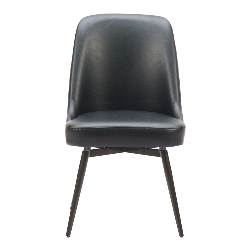 Keppel Swivel Dining Chair (Set of 2) Black