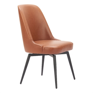 Keppel Swivel Dining Chair (Set of 2) Brown