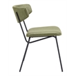 ZUO Charon Faux Leather Dining Chair in Green (Set of 2)