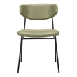 ZUO Charon Faux Leather Dining Chair in Green (Set of 2)