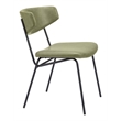 ZUO Charon Faux Leather Dining Chair in Green (Set of 2)