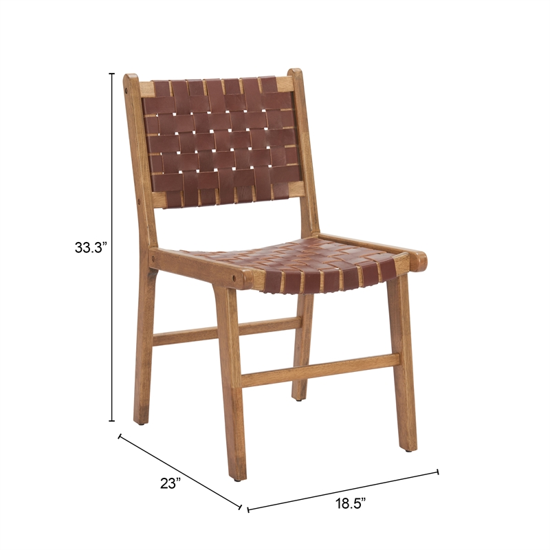 Feder Dining Chair (Set of 2) Brown