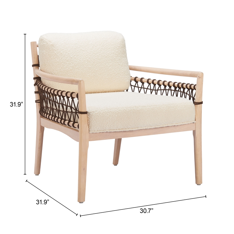 Wezly Accent Chair Ivory