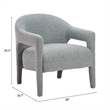 ZUO Eluma Shearling Style Fabric Accent Chair in Dusty Teal