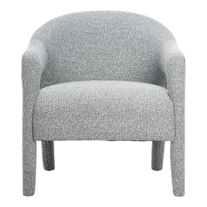 ZUO Eluma Shearling Style Fabric Accent Chair in Dusty Teal
