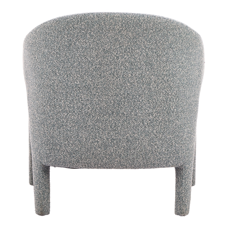 ZUO Eluma Shearling Style Fabric Accent Chair in Dusty Teal