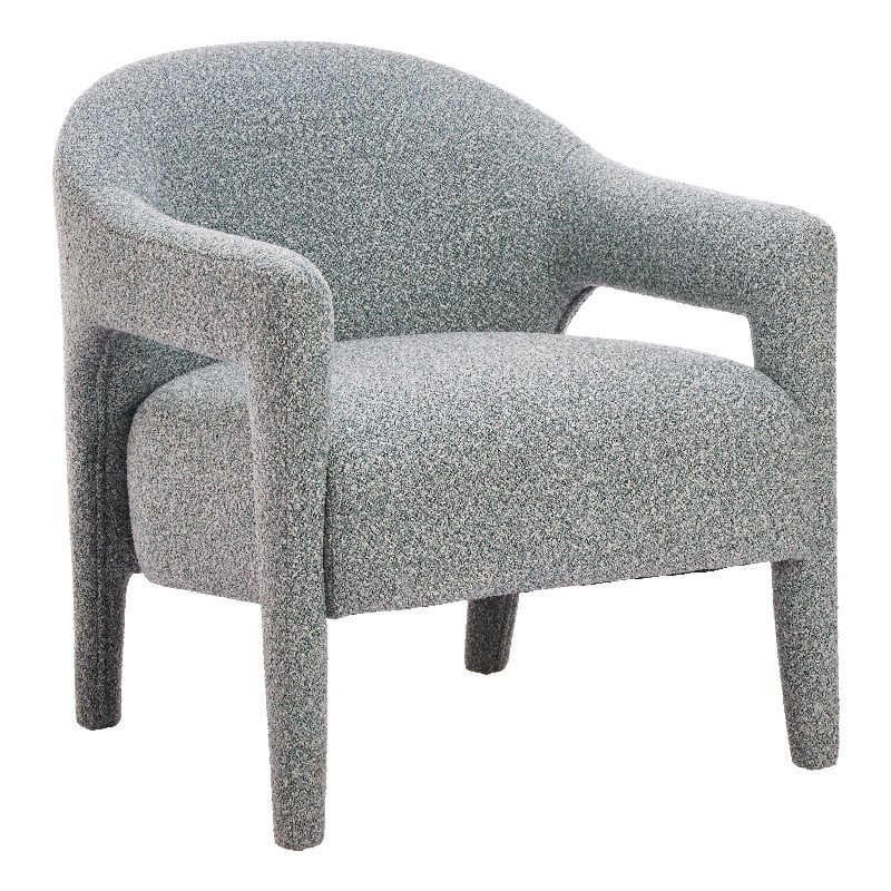ZUO Eluma Shearling Style Fabric Accent Chair in Dusty Teal