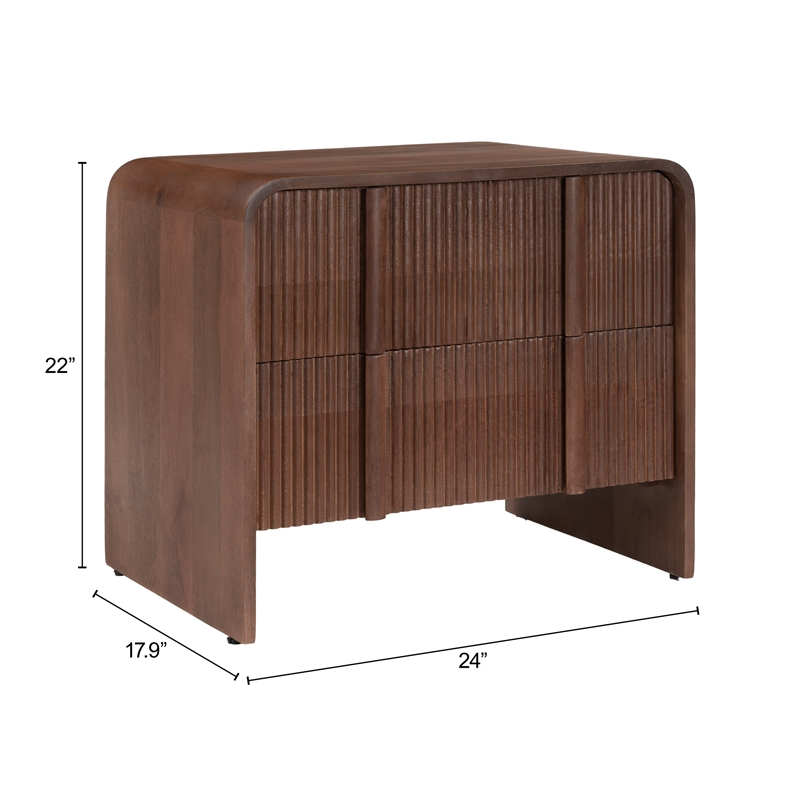 Calipso Nightstand Walnut
