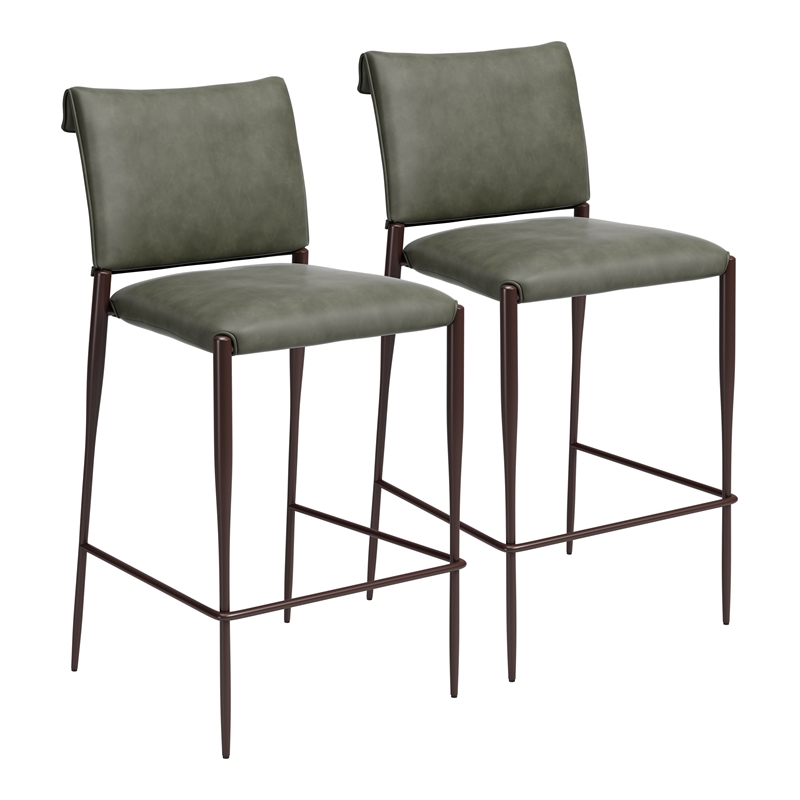 Freesia Barstool (Set of 2) Olive Green