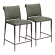 Freesia Counter Stool (Set of 2) Olive Green
