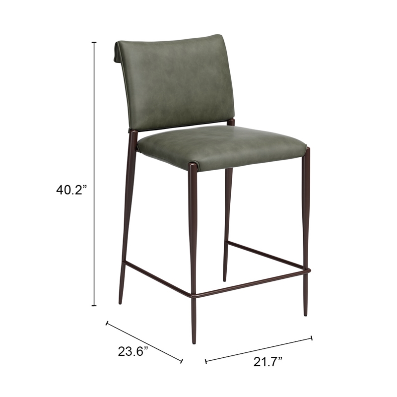 Freesia Counter Stool (Set of 2) Olive Green