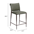 Freesia Counter Stool (Set of 2) Olive Green