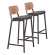 Ardenne Barstool (Set of 2) Black & Brown