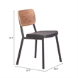 Ardenne Dining Chair (Set of 4) Black & Brown