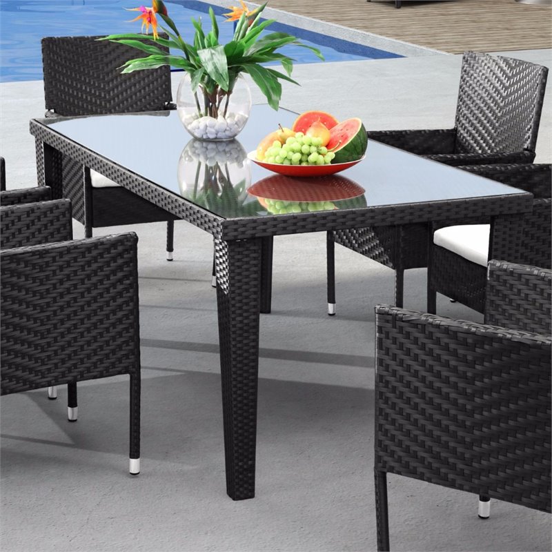 Zuo Cavendish Patio Dining Table In Espresso 701355 Zuo Cavendish Patio Dining Table In Espresso