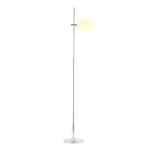 zuo astro floor lamp in frosted glass silver