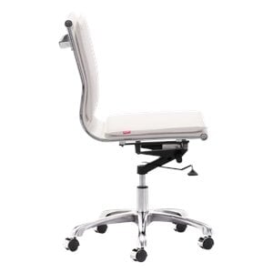 ZUO Lider Plus Armless Office Chair White