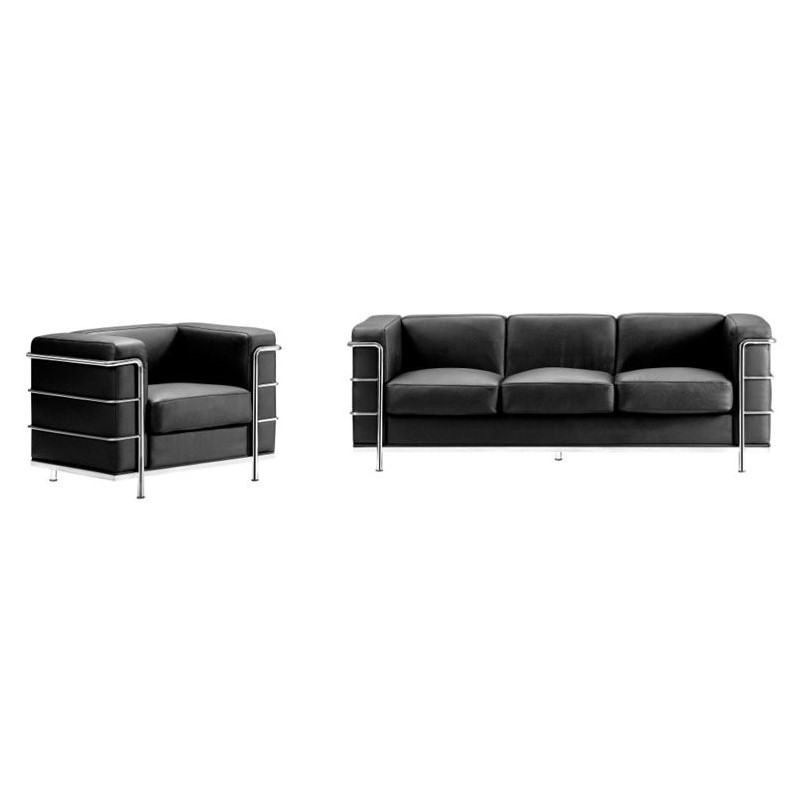 Zuo Fortress Sofa In Black 900230 Zuo Fortress Sofa In Black