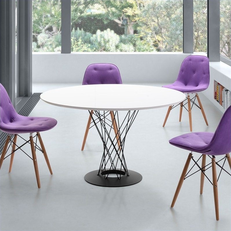 Zuo Spiral Dining Table In White 110040