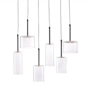zuo hale ceiling lamp in clear