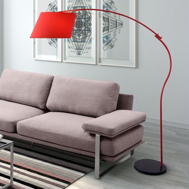Zuo Derecho Floor Lamp In Red