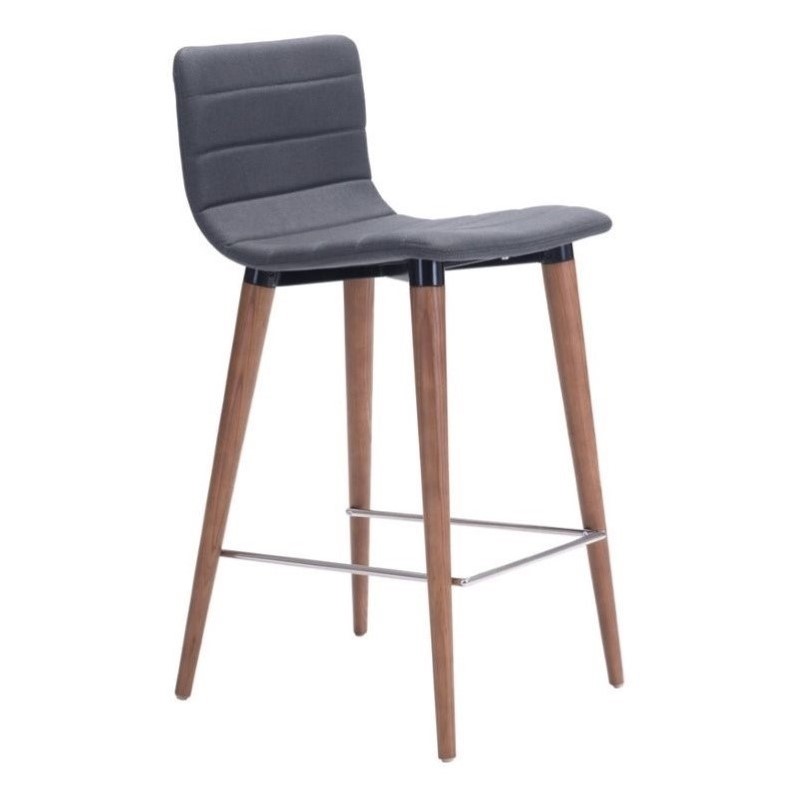 Zuo Jericho 34 Bar Stool In Gray Set Of 2 100272 Zuo Jericho 34