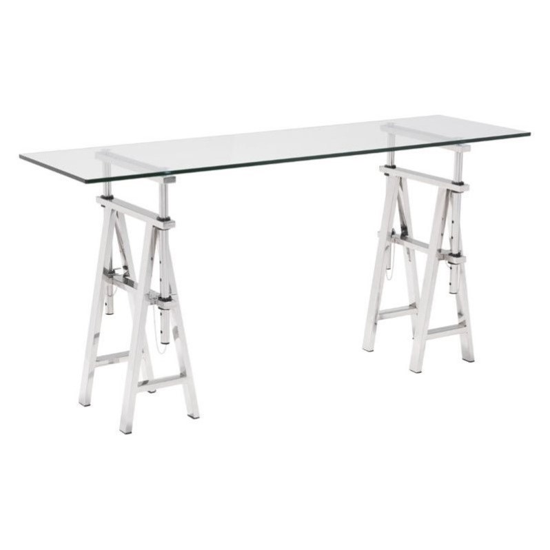 Zuo Lado Gl Console Table In Chrome 100360 Zuo Lado Gl Console Table In Chrome
