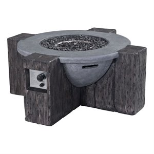 Zuo Hades Propane Fire Pit in Gray