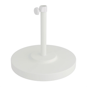 California Umbrella Stainless Steel Cover 50 lbs Base in White