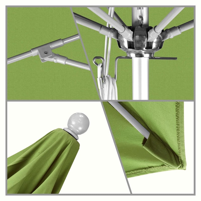California Umbrella Venture 11' Silver Market Umbrella in Cilantro
