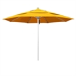 California Umbrella Venture 11' Silver Market Umbrella in Yellow