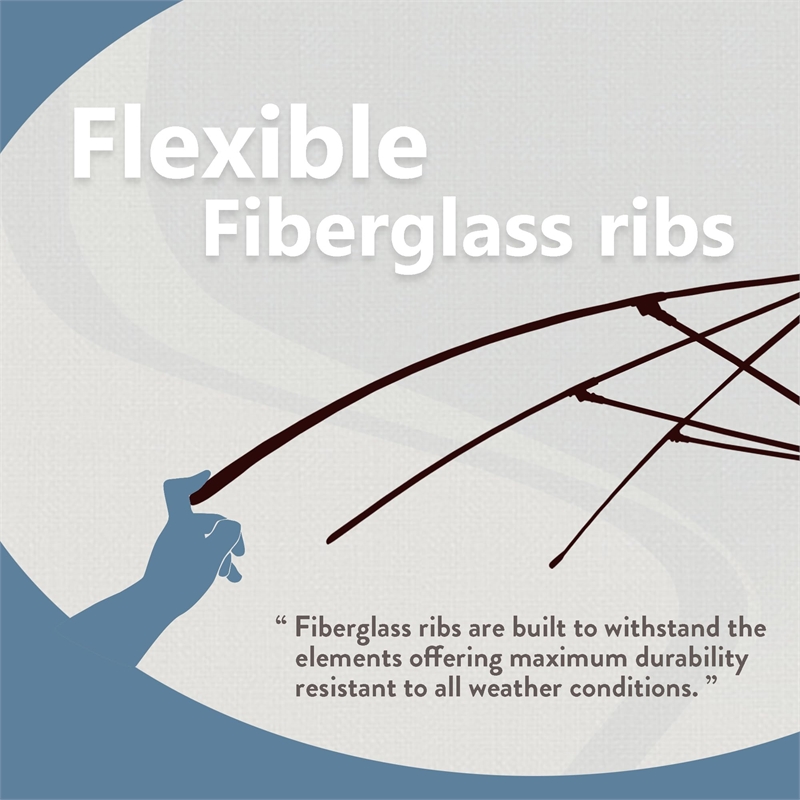 California Umbrella Venture 11' Silver Market Umbrella in Adobe