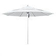 California Umbrella Venture 11' Silver Market Umbrella in Natural