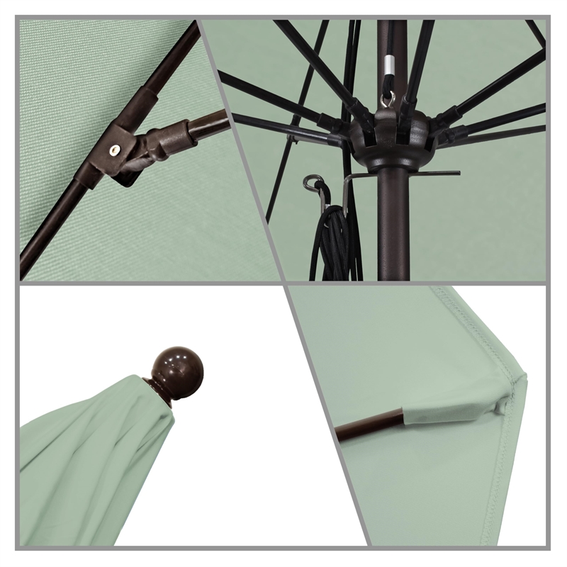 California Umbrella Venture 11' Bronze Market Umbrella in Mist