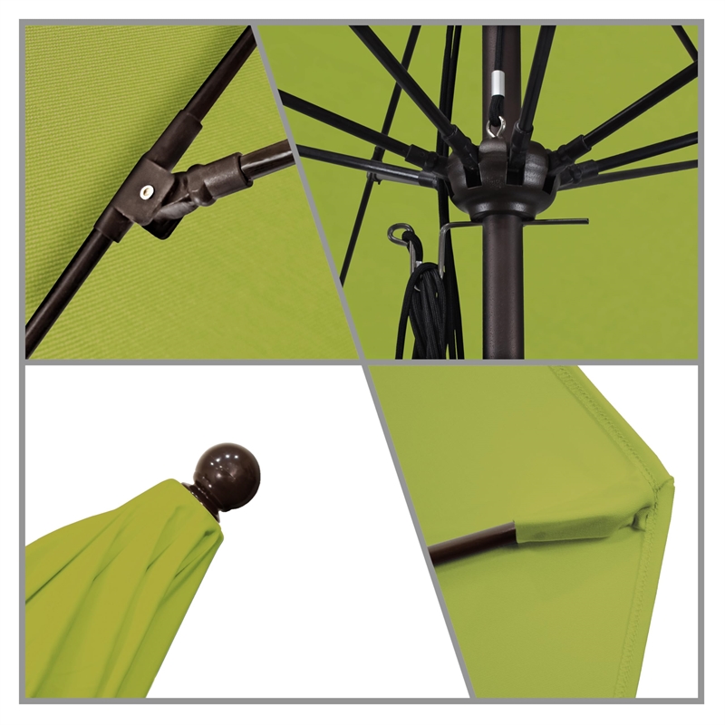 California Umbrella Venture 11' Bronze Market Umbrella in Macaw