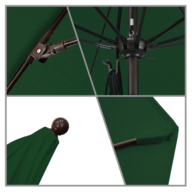 California Umbrella Venture 11' Bronze Market Umbrella in Green