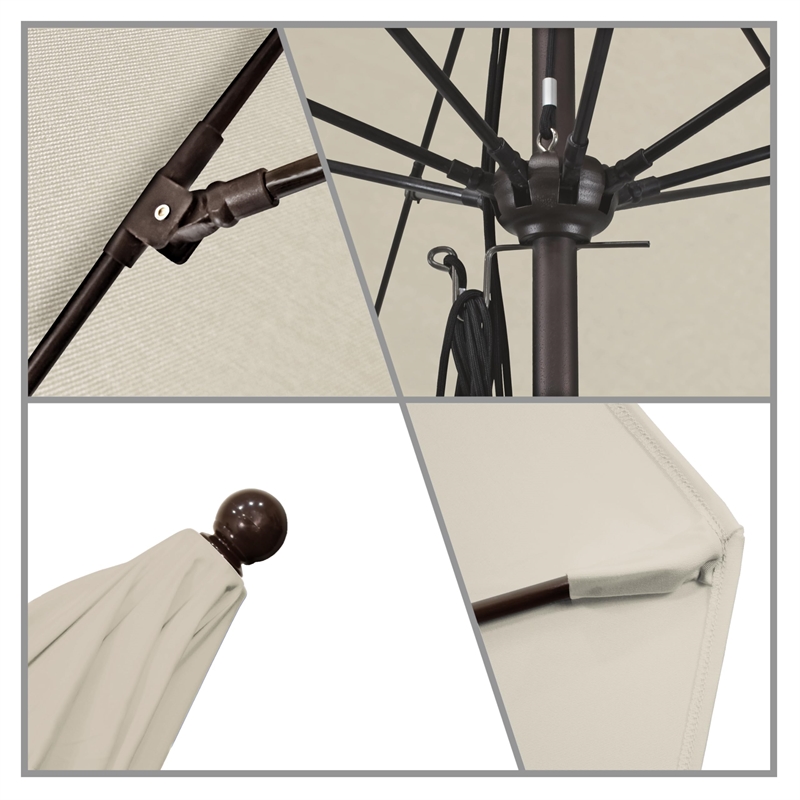 California Umbrella Venture 11' Bronze Market Umbrella in Canvas