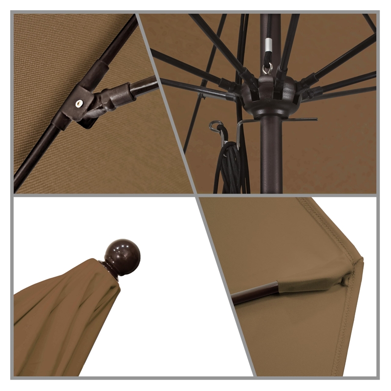 California Umbrella Venture 11' Bronze Market Umbrella in Heather