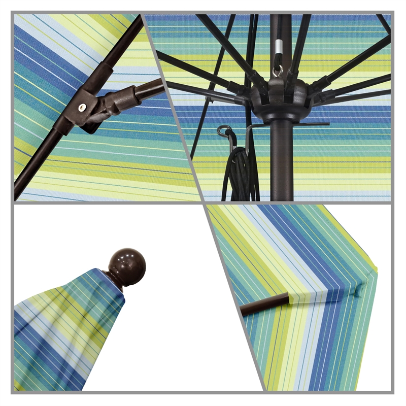 California Umbrella Venture 11' Bronze Market Umbrella in Seaside