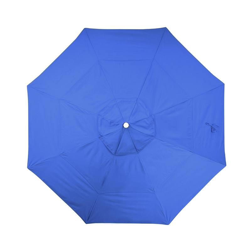 California Umbrella Venture 11' Bronze Market Umbrella in Royal Blue