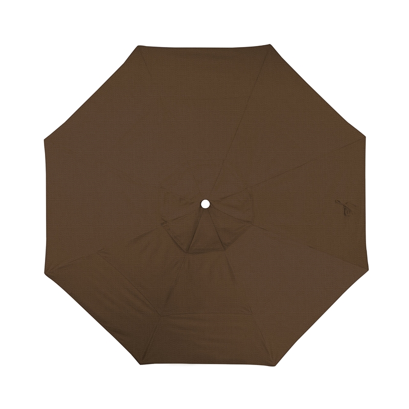 California Umbrella Venture 11' Bronze Market Umbrella in Teak