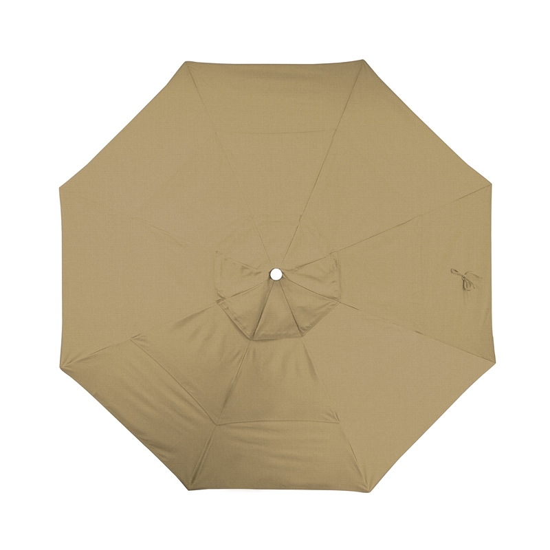 California Umbrella Venture 11' Bronze Market Umbrella in Straw