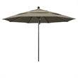 California Umbrella Venture 11' Bronze Market Umbrella in Taupe