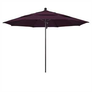 California Umbrella Venture 11' Bronze Market Umbrella in Purple
