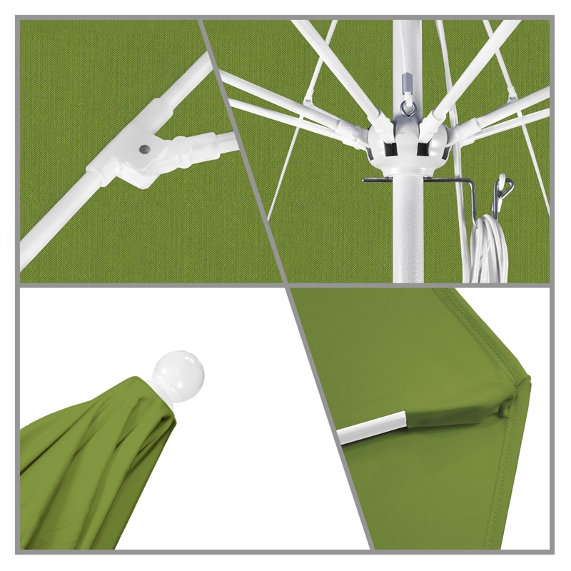 California Umbrella Venture 11' White Market Umbrella in Cilantro