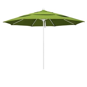 California Umbrella Venture 11' White Market Umbrella in Macaw