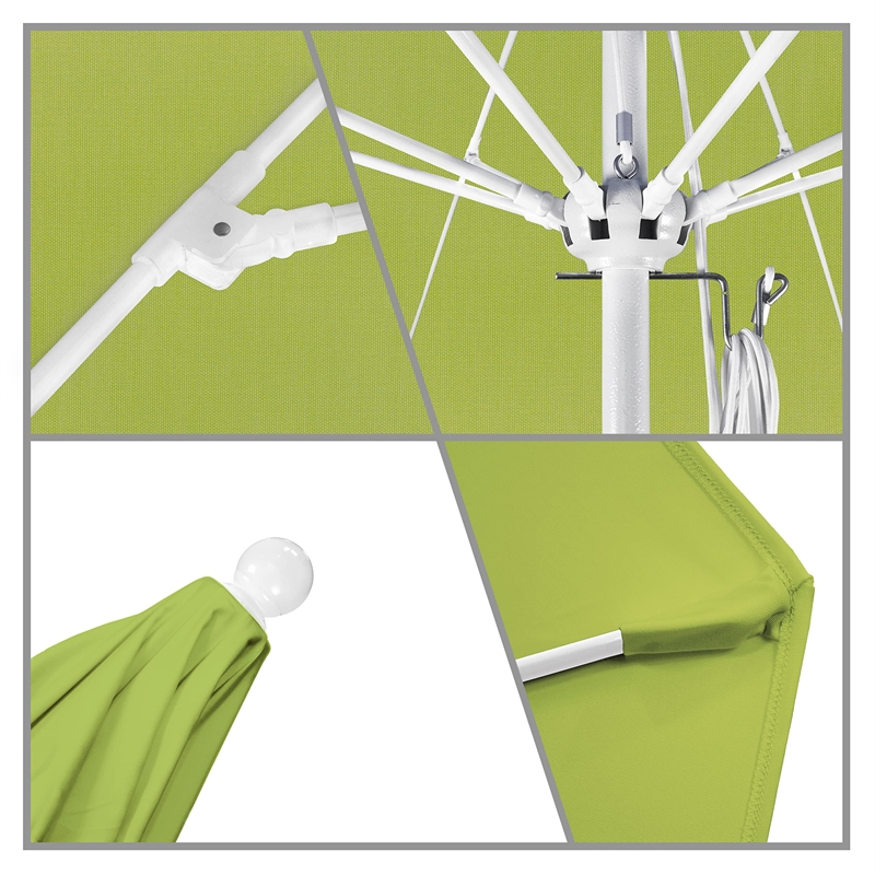 California Umbrella Venture 11' White Market Umbrella in Macaw