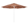 California Umbrella Venture 11' White Market Umbrella in Dolce Mango