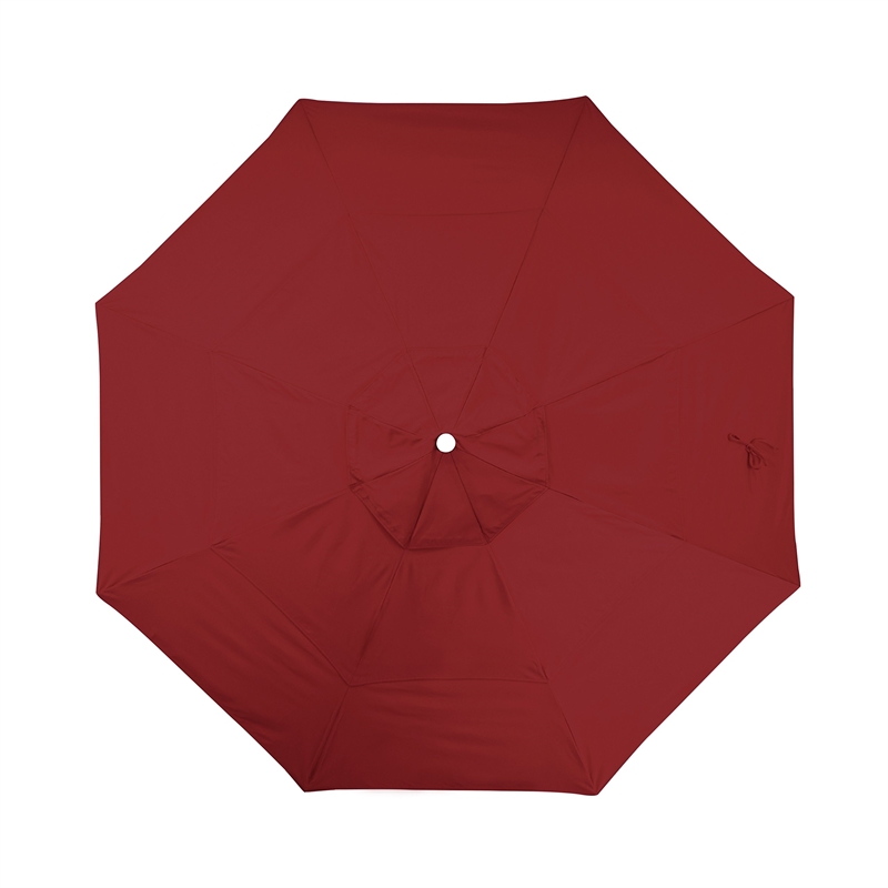 California Umbrella Venture 11' White Market Umbrella in Red