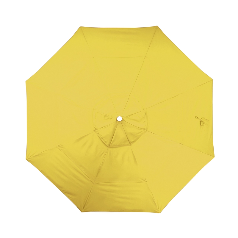 California Umbrella Venture 11' White Market Umbrella in Lemon